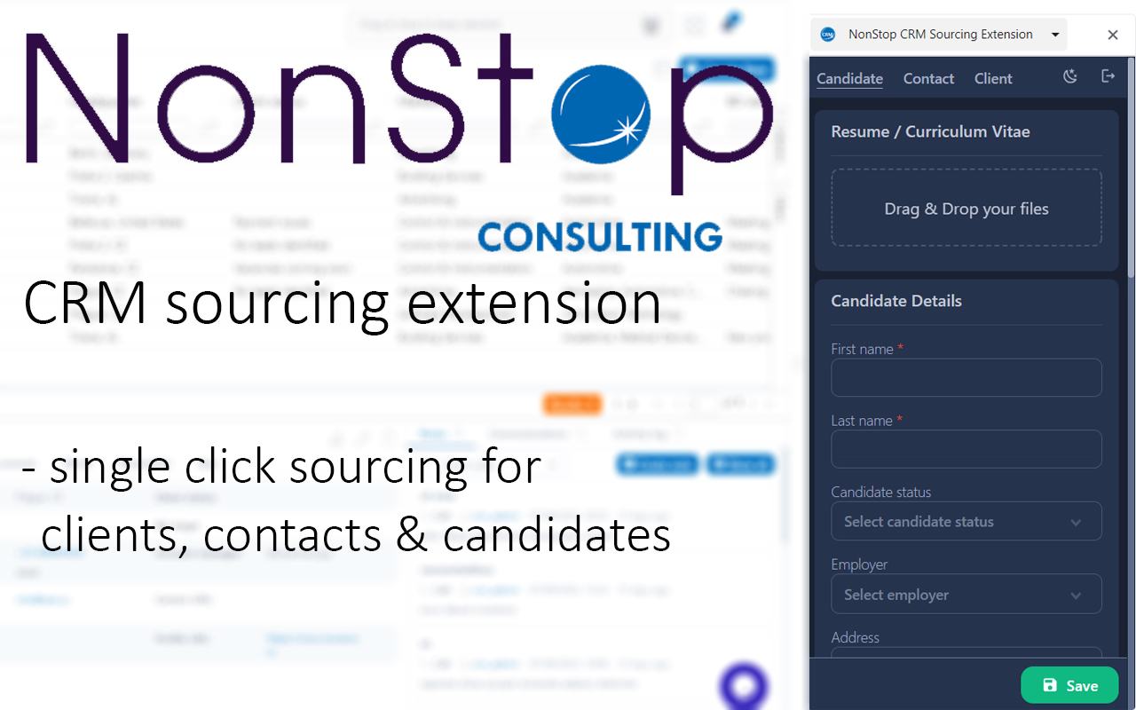 NonStop CRM Sourcing Extension chrome谷歌浏览器插件_扩展第1张截图