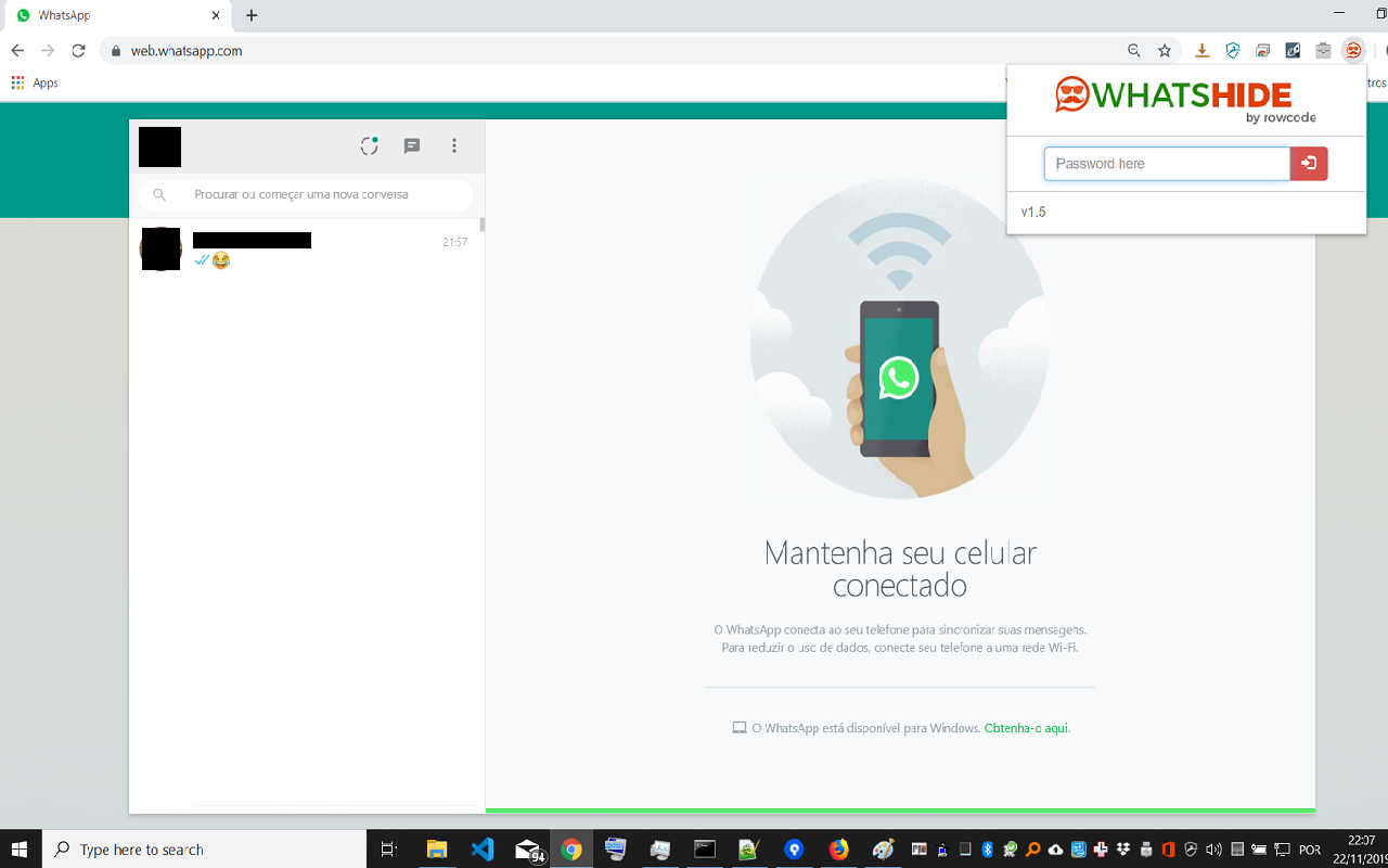 WhatsHide chrome谷歌浏览器插件_扩展第1张截图