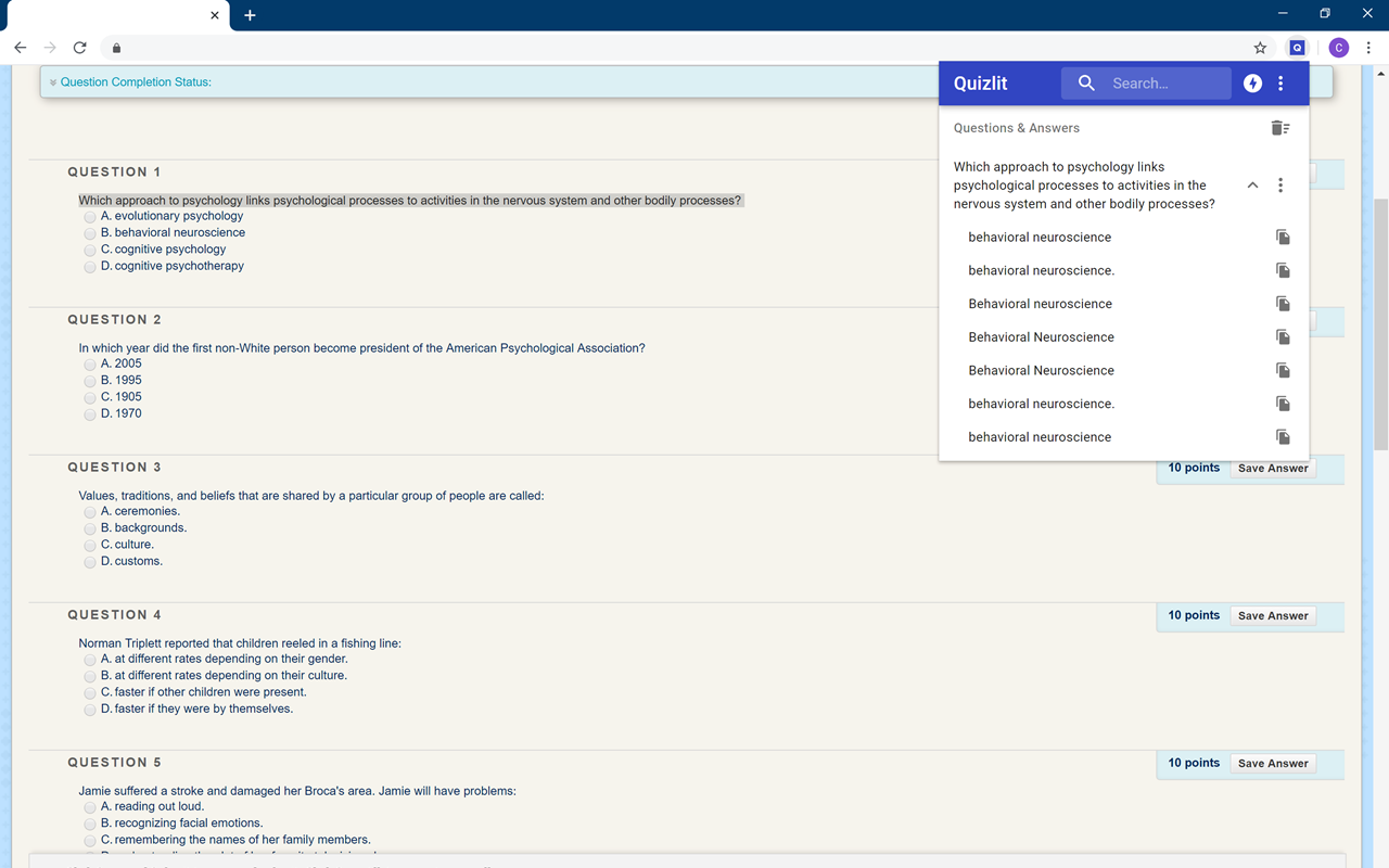 Quizwiz - Ace Your HW & Exams, Now With AI chrome谷歌浏览器插件_扩展第1张截图