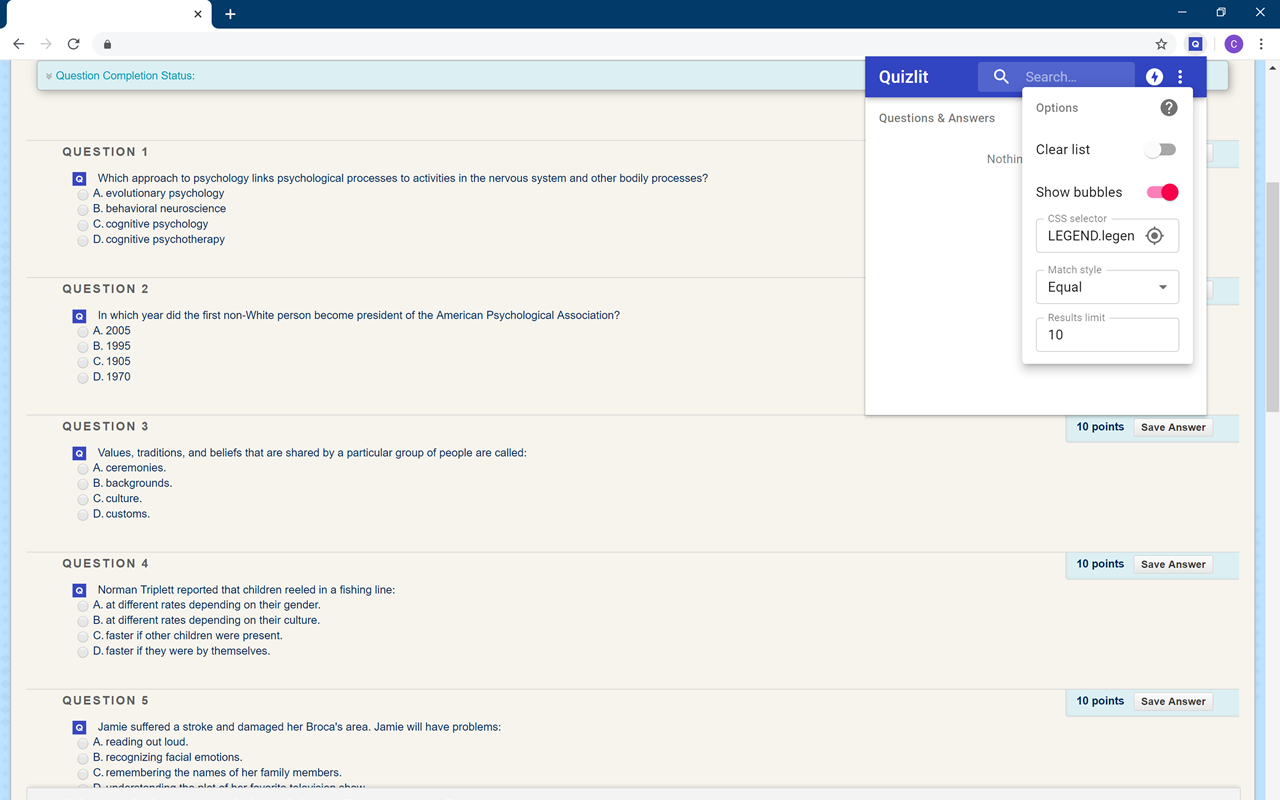 Quizwiz - Ace Your HW & Exams, Now With AI chrome谷歌浏览器插件_扩展第4张截图