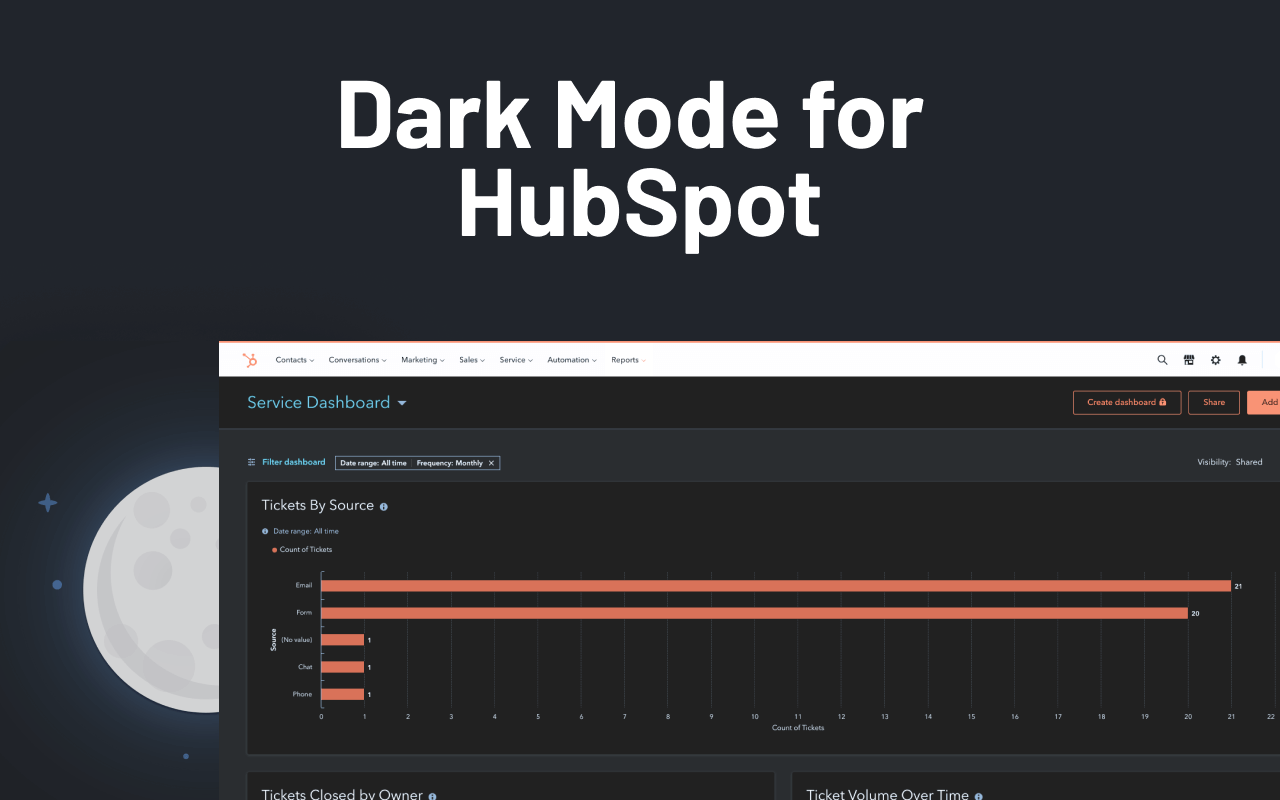 Dark Mode for HubSpot chrome谷歌浏览器插件_扩展第2张截图