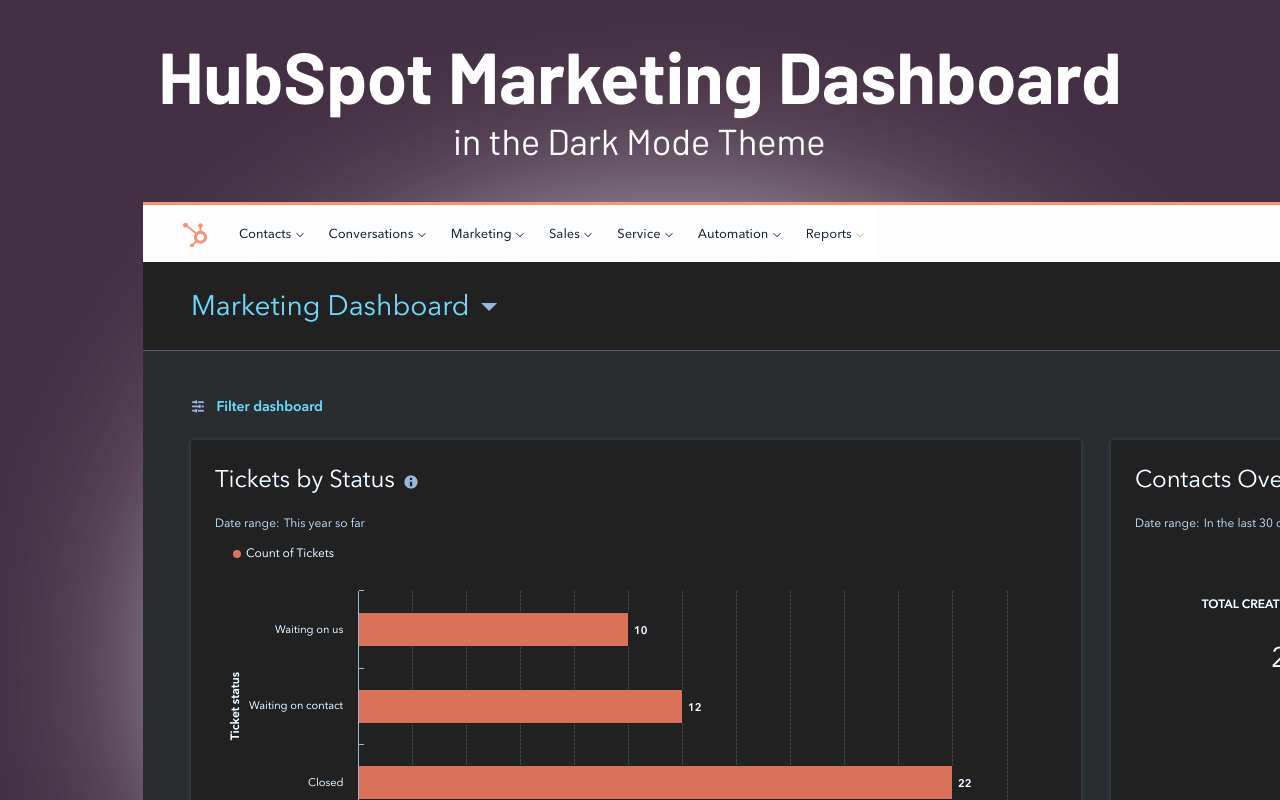 Dark Mode for HubSpot chrome谷歌浏览器插件_扩展第3张截图