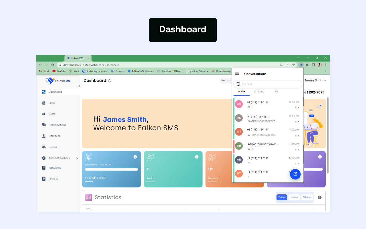 Falkon SMS chrome谷歌浏览器插件_扩展第5张截图