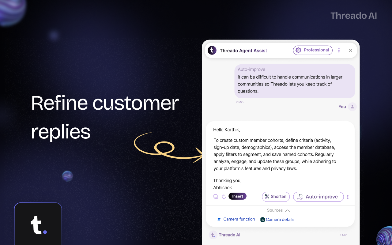 Threado AI’s Agent Assist chrome谷歌浏览器插件_扩展第1张截图