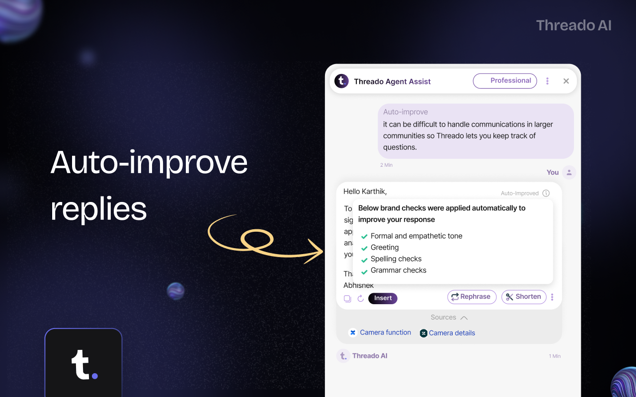 Threado AI’s Agent Assist chrome谷歌浏览器插件_扩展第4张截图