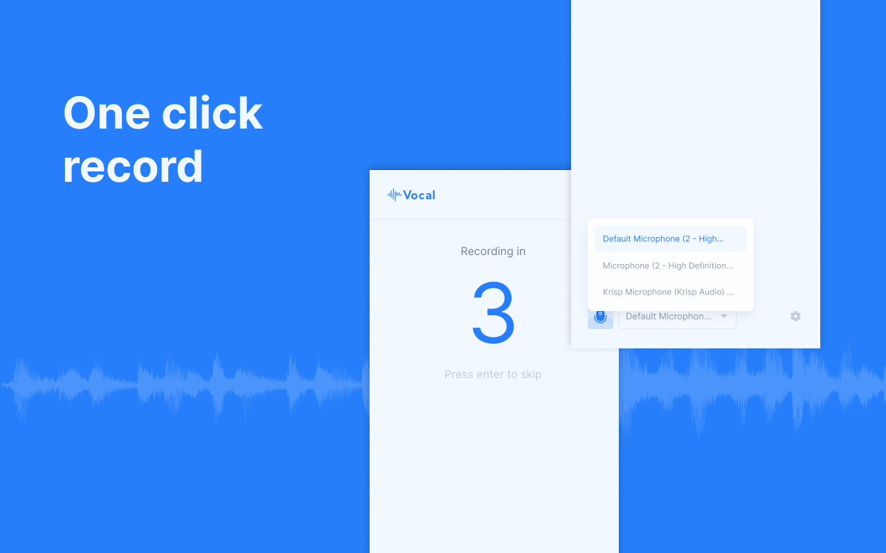 Vocal: Send voice notes in Gmail chrome谷歌浏览器插件_扩展第2张截图