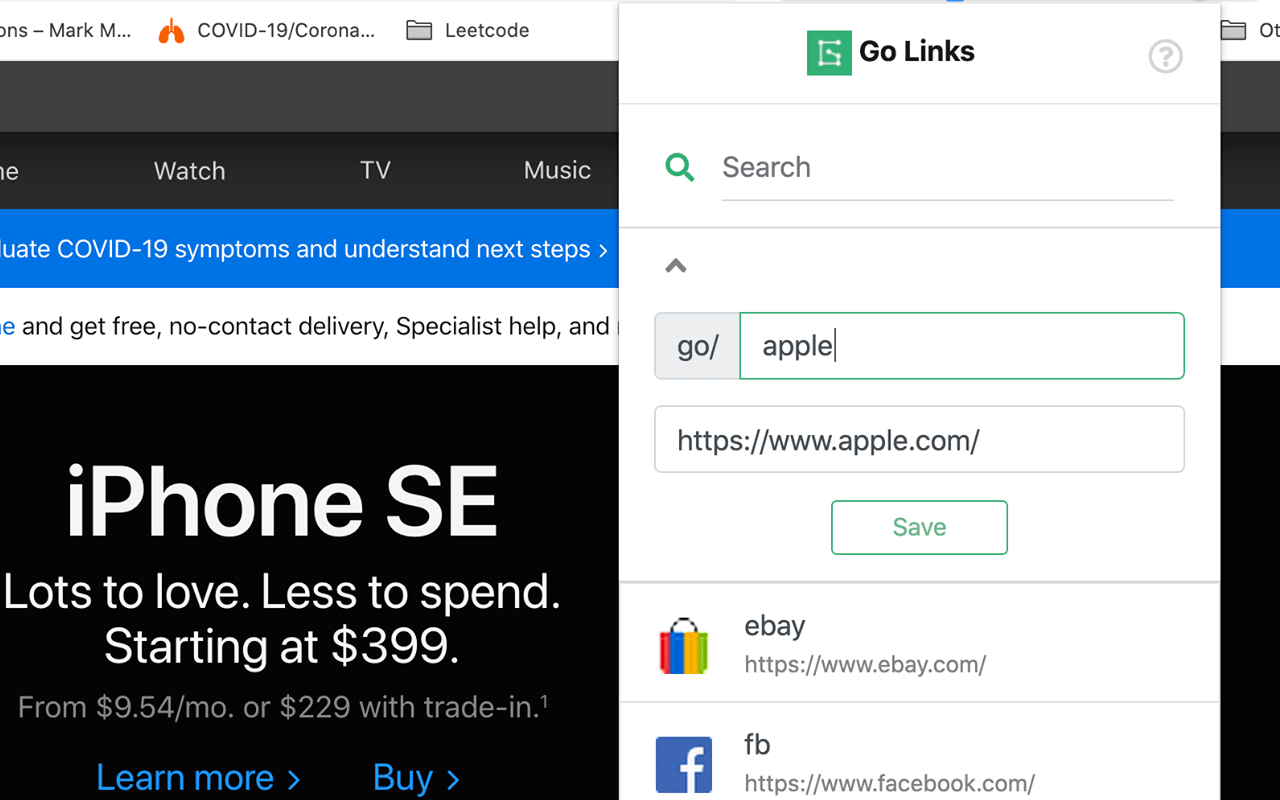Go Links chrome谷歌浏览器插件_扩展第2张截图