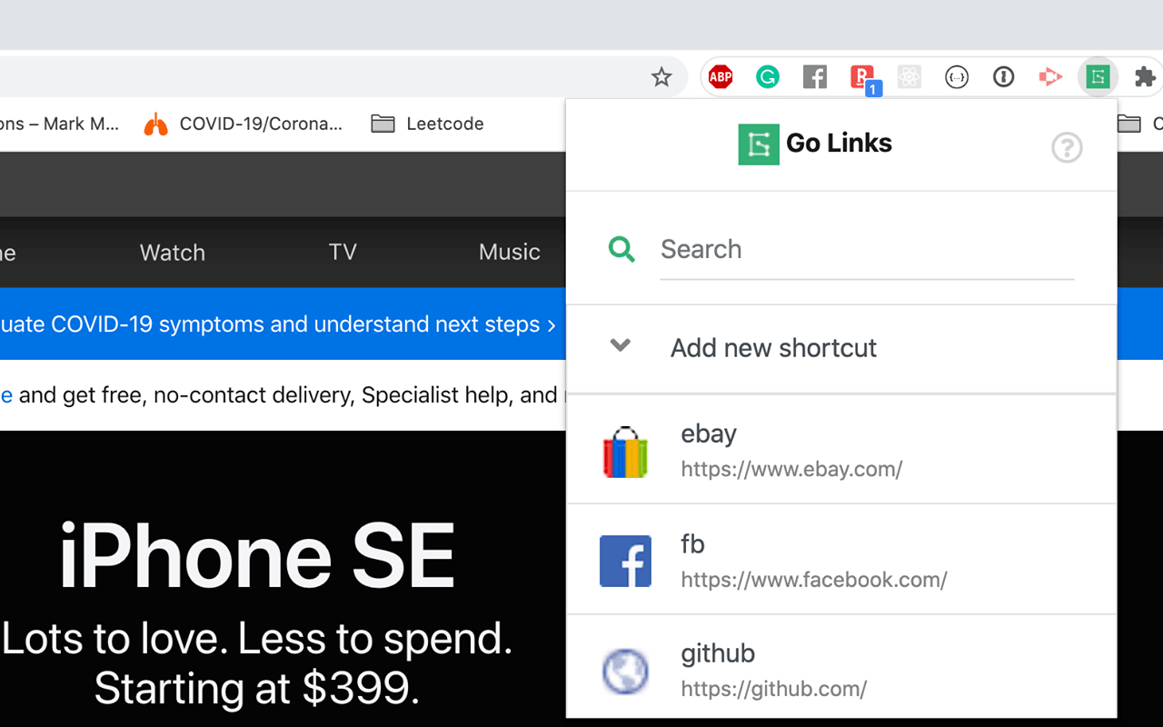 Go Links chrome谷歌浏览器插件_扩展第3张截图