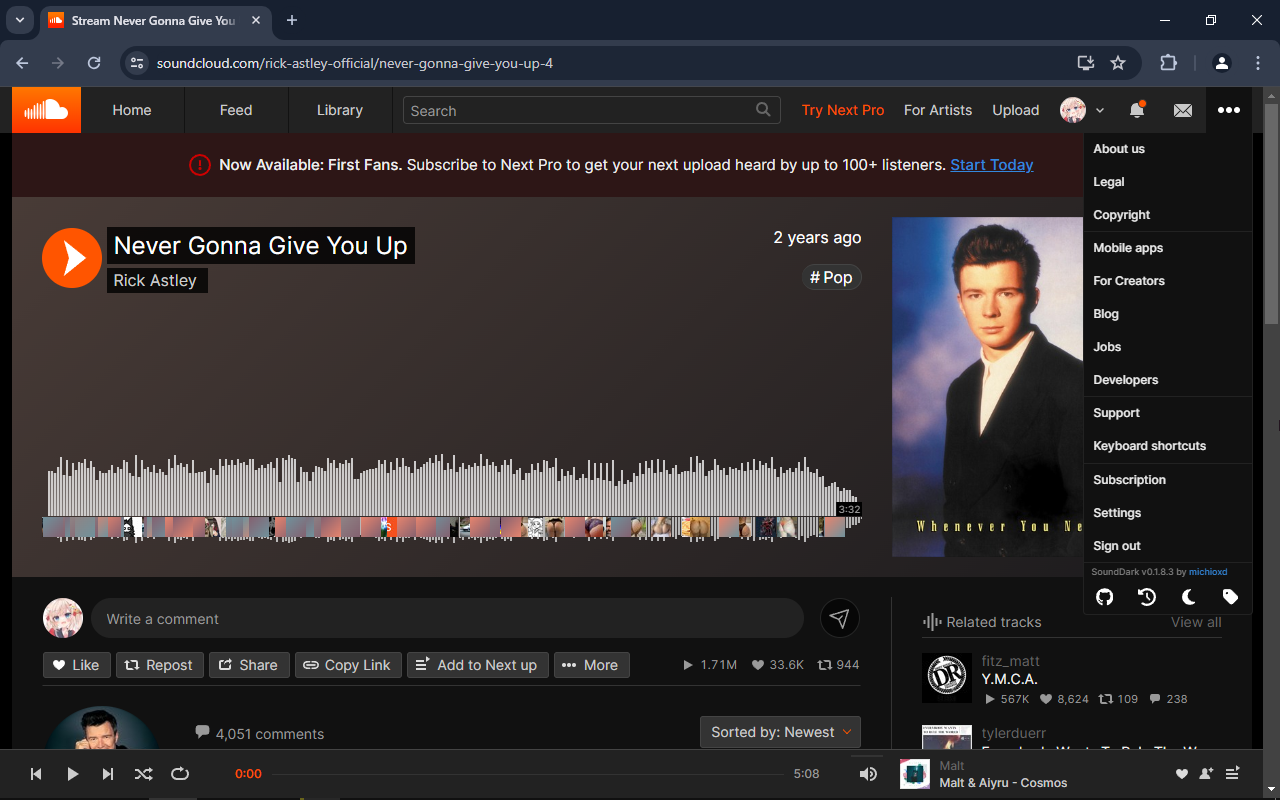 SoundDark chrome谷歌浏览器插件_扩展第4张截图