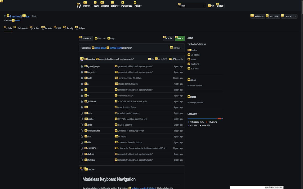 Modeless Keyboard Navigation chrome谷歌浏览器插件_扩展第1张截图