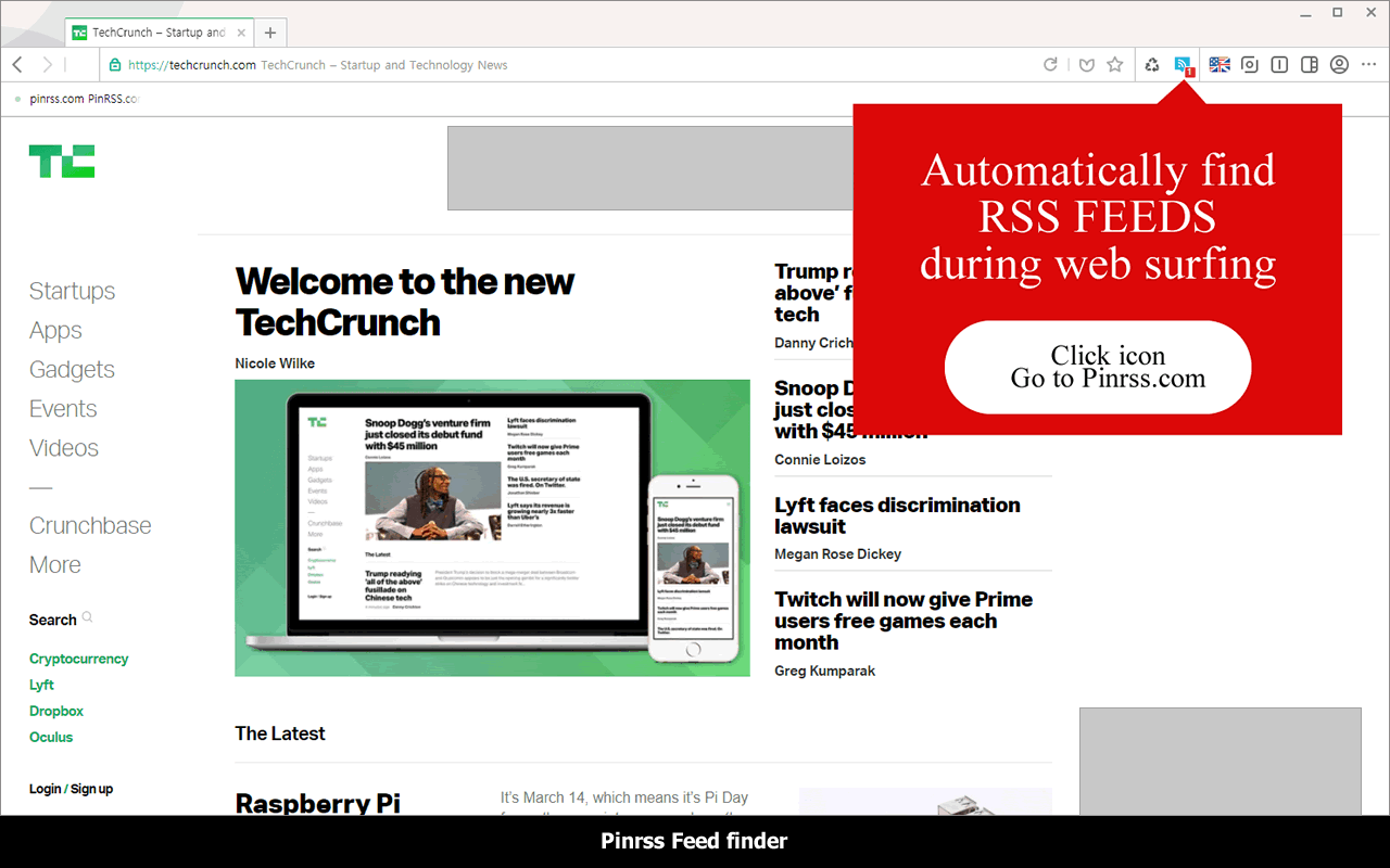 PinRSS Feed Finder chrome谷歌浏览器插件_扩展第3张截图