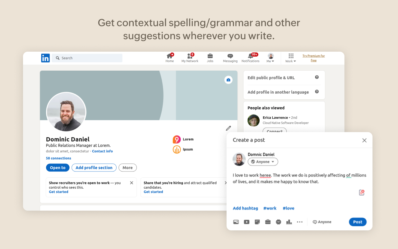 Zoho BluePencil: Free Grammar & Spell Checker chrome谷歌浏览器插件_扩展第3张截图
