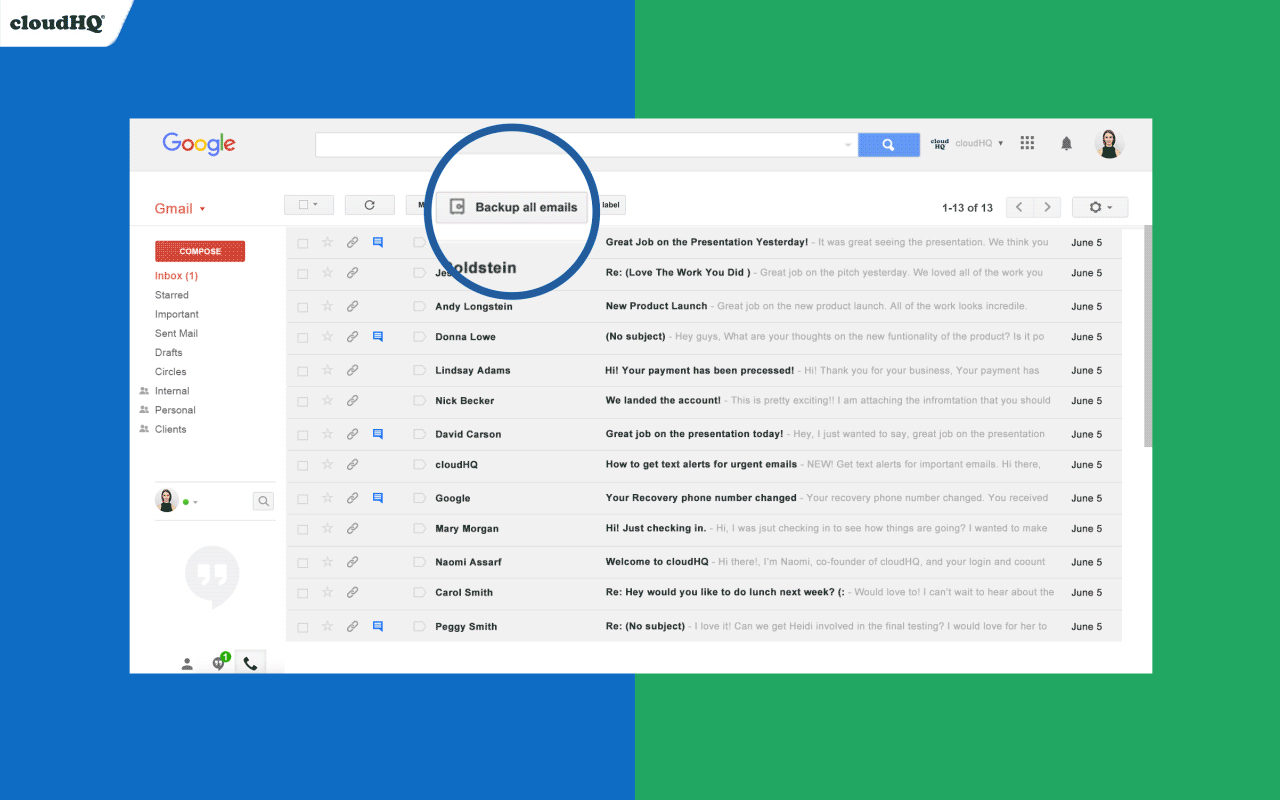Save and Backup My Emails by cloudHQ chrome谷歌浏览器插件_扩展第1张截图
