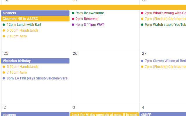 GcalColor chrome谷歌浏览器插件_扩展第1张截图