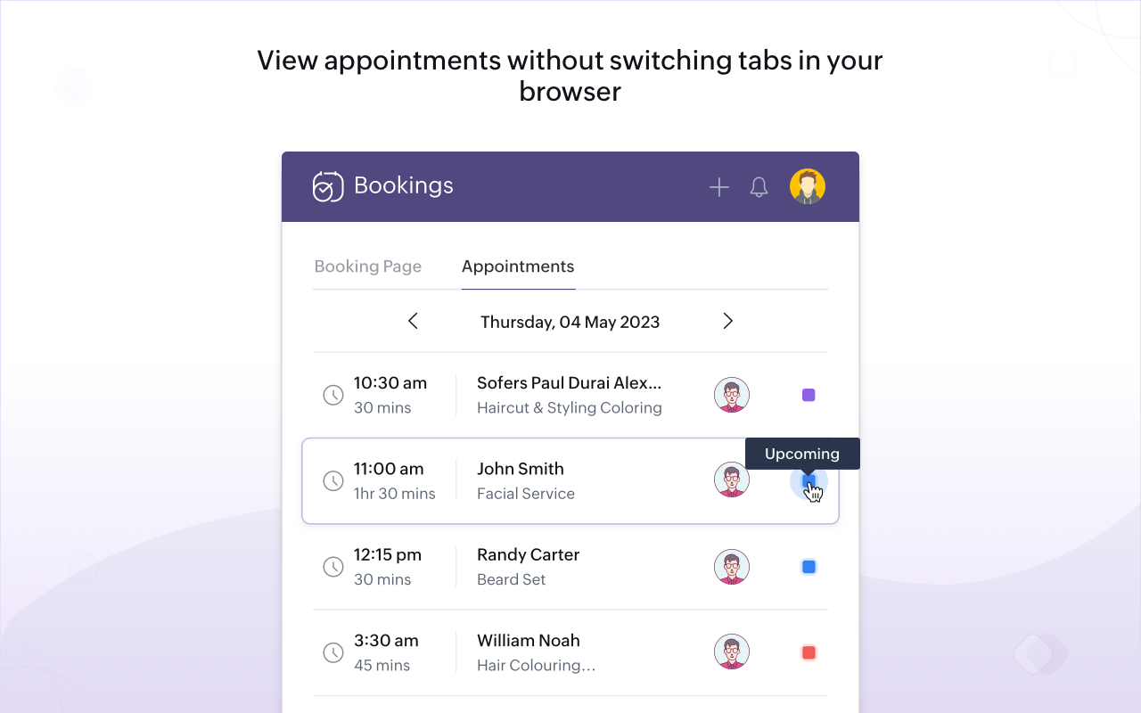 Zoho Bookings chrome谷歌浏览器插件_扩展第3张截图