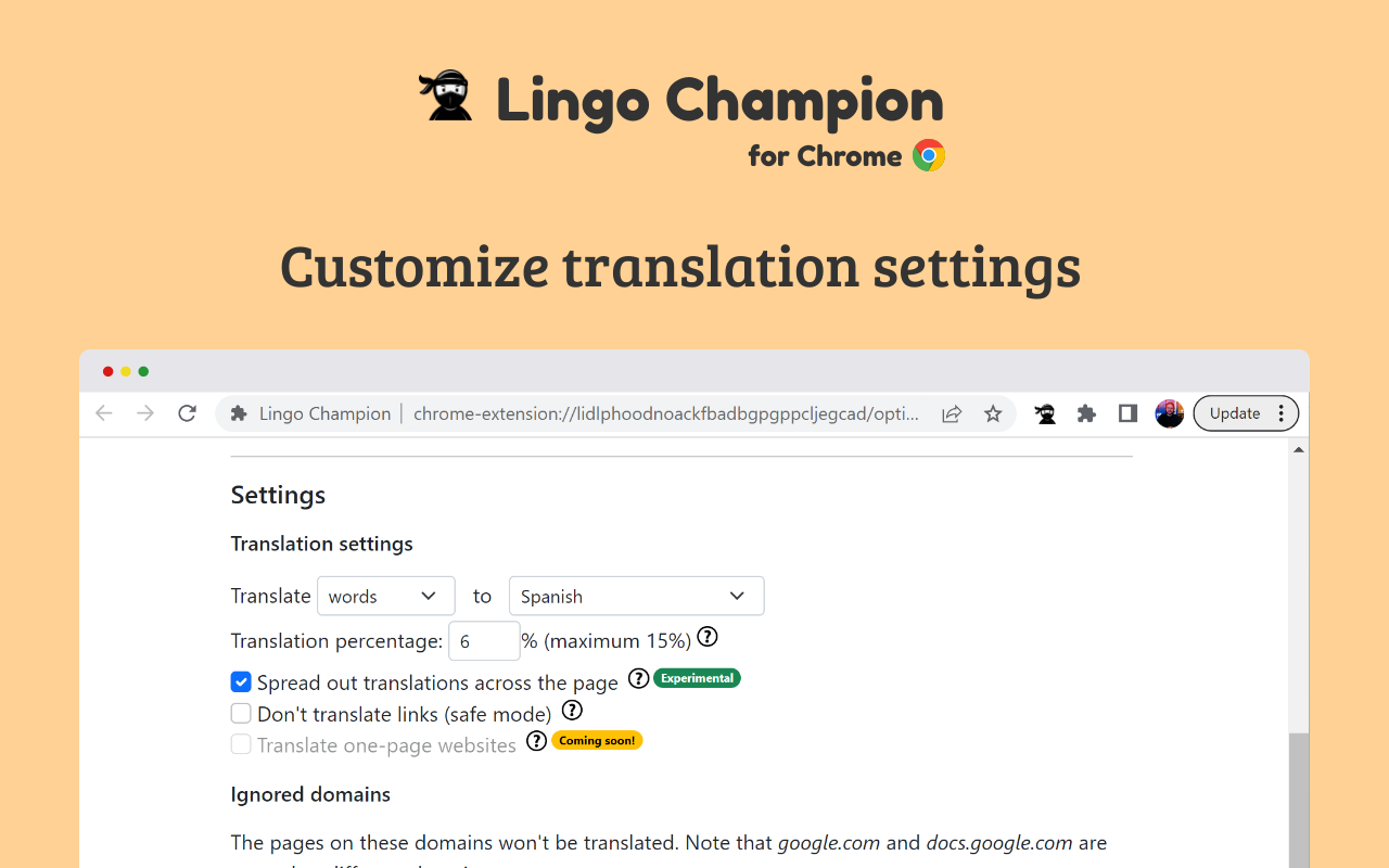 Lingo Champion chrome谷歌浏览器插件_扩展第3张截图