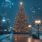 Christmas Tree in City Live Wallpaper