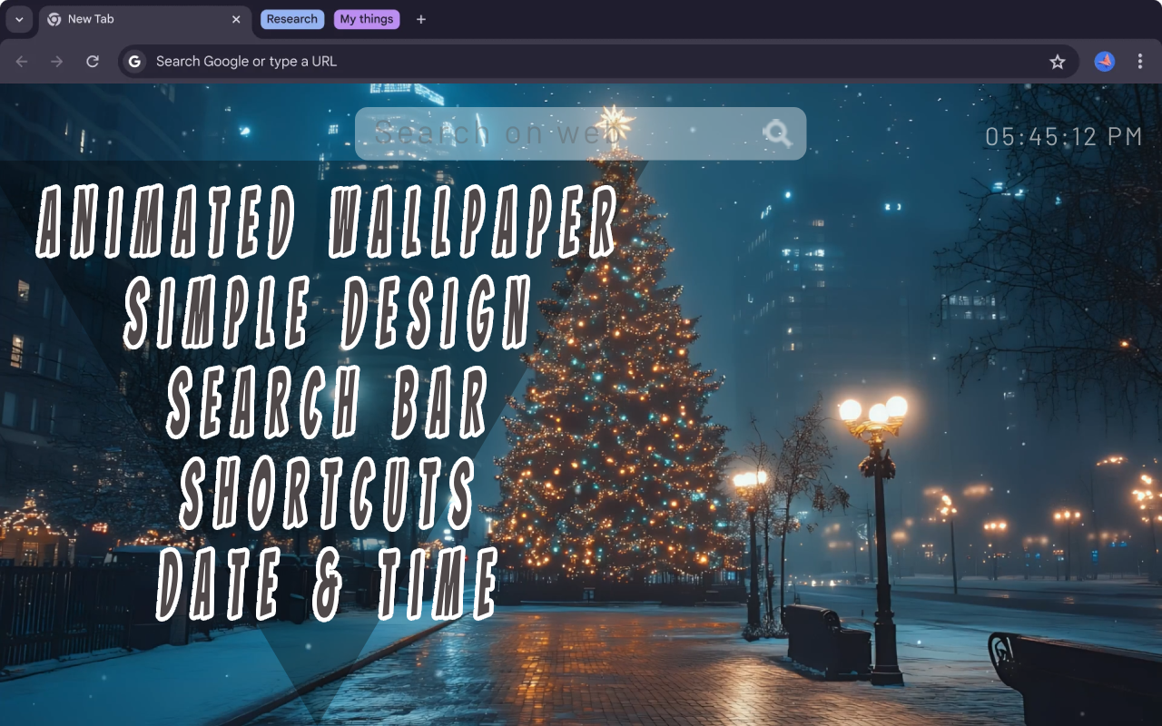 Christmas Tree in City Live Wallpaper chrome谷歌浏览器插件_扩展第1张截图