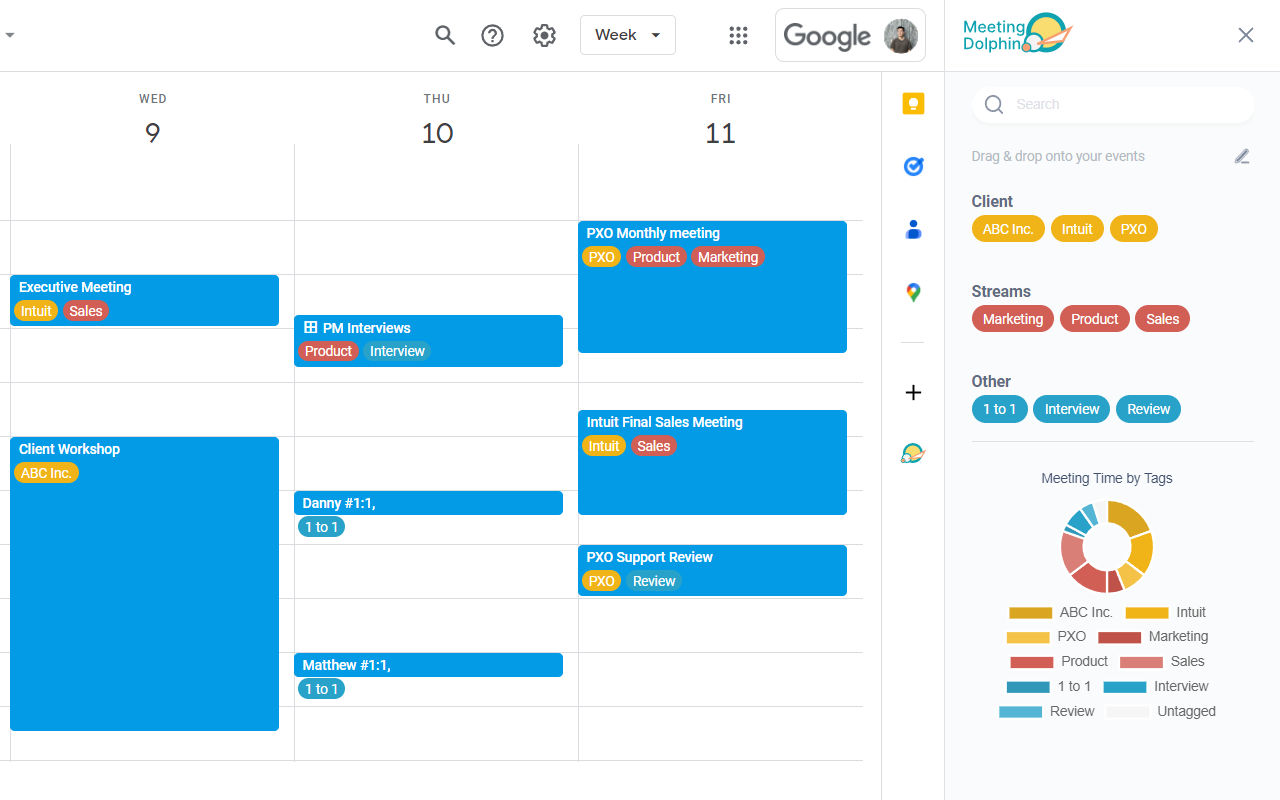 Meeting Dolphin Google Calendar Tags chrome谷歌浏览器插件_扩展第2张截图