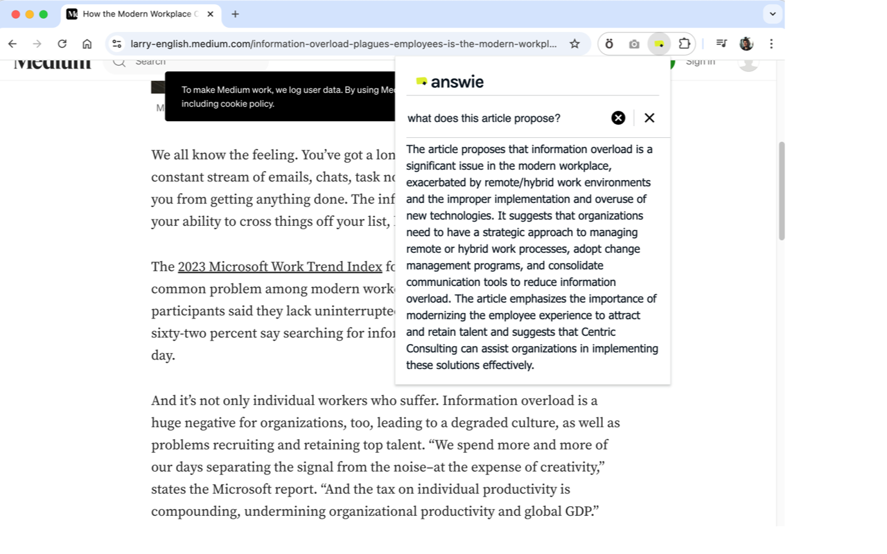 Answie chrome谷歌浏览器插件_扩展第1张截图