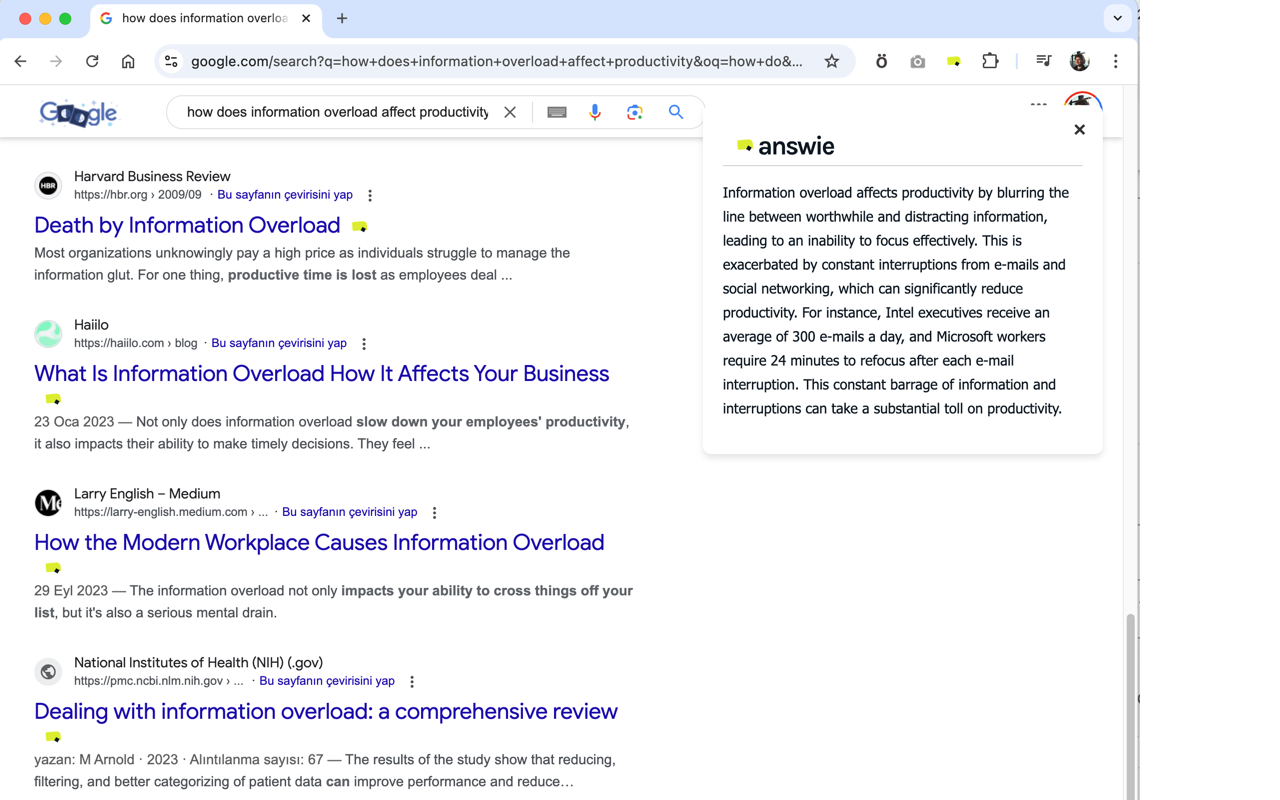 Answie chrome谷歌浏览器插件_扩展第2张截图