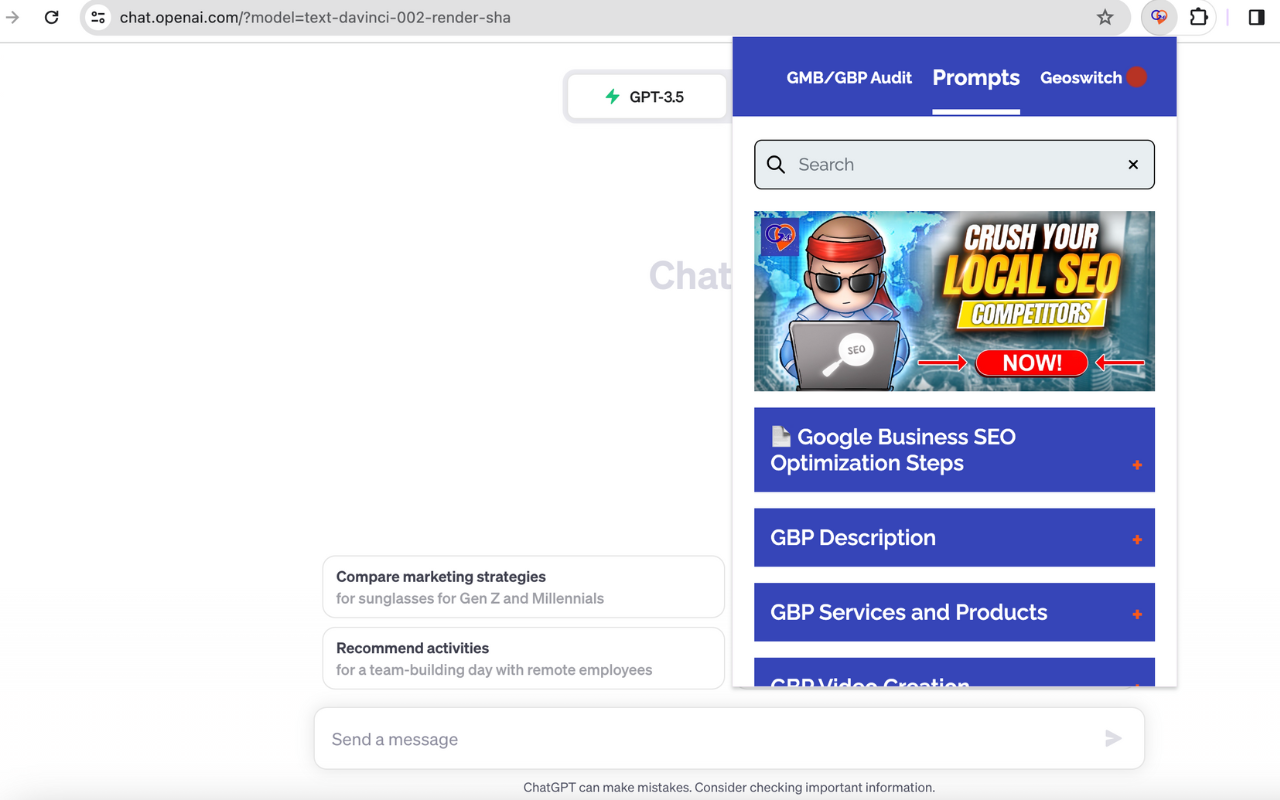 GMB Crush - GBP Audits for Quick Local SEO Insights chrome谷歌浏览器插件_扩展第4张截图