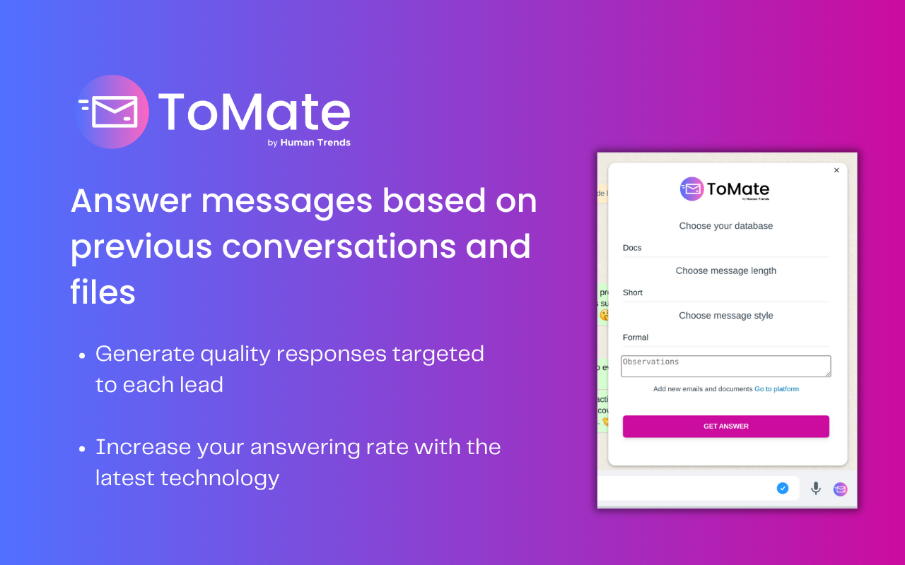 ToMate by Human Trends chrome谷歌浏览器插件_扩展第2张截图