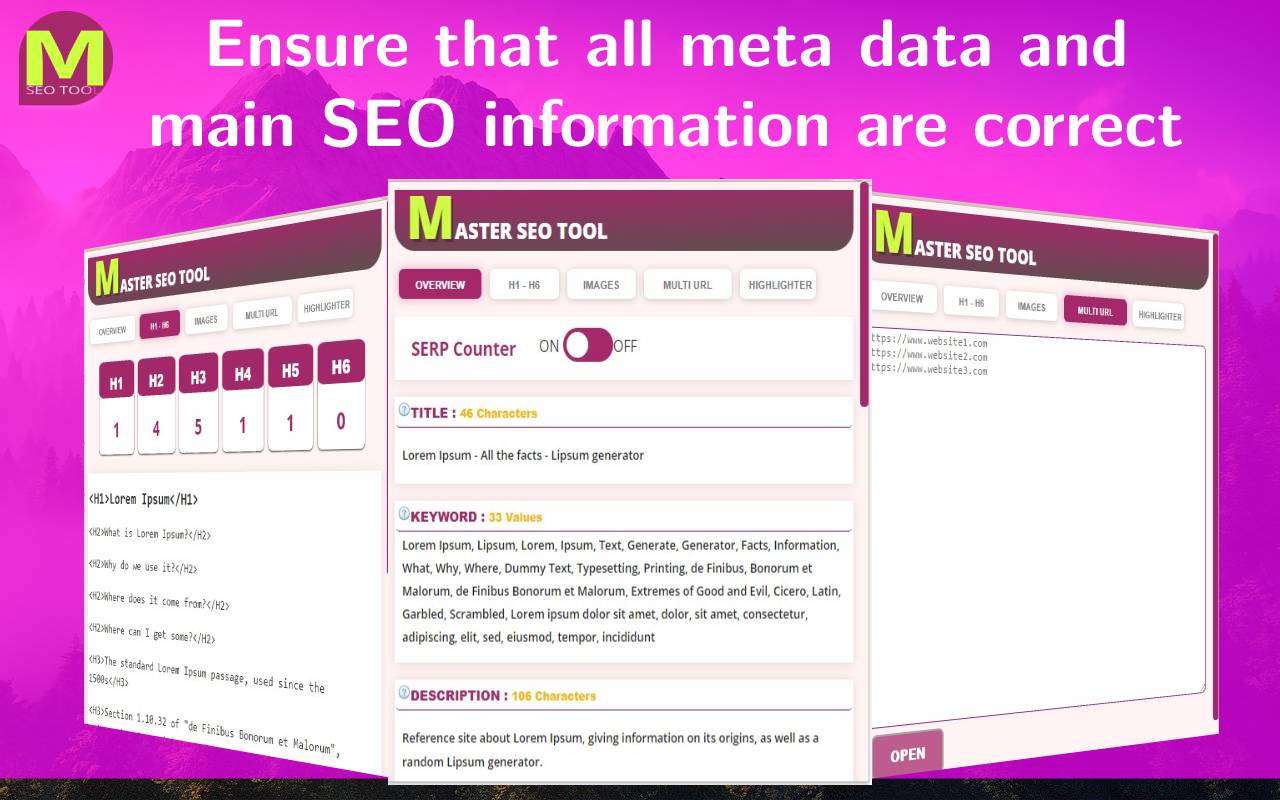 MASTER SEO Tool- SERP Counter & Meta chrome谷歌浏览器插件_扩展第1张截图