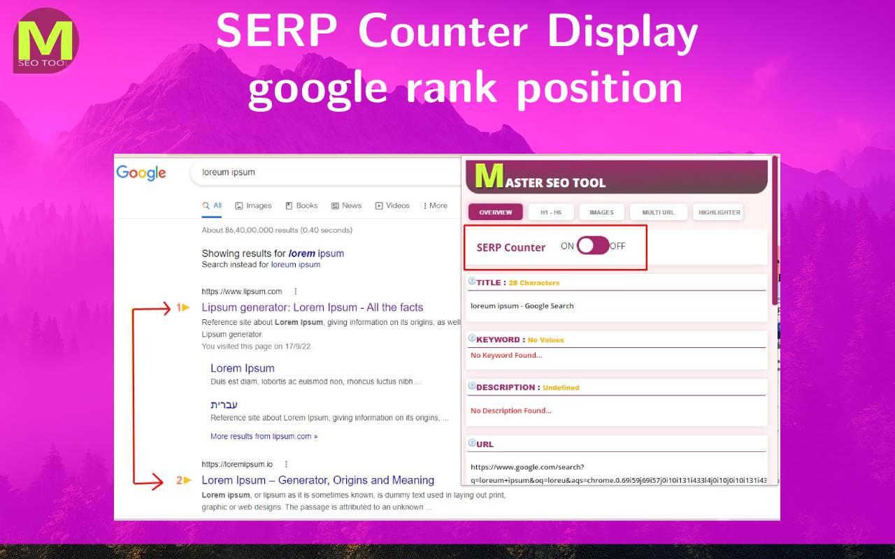 MASTER SEO Tool- SERP Counter & Meta chrome谷歌浏览器插件_扩展第5张截图