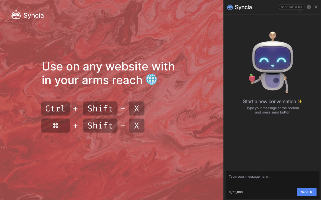 Syncia - Power of ChatGPT on any website chrome谷歌浏览器插件_扩展第2张截图