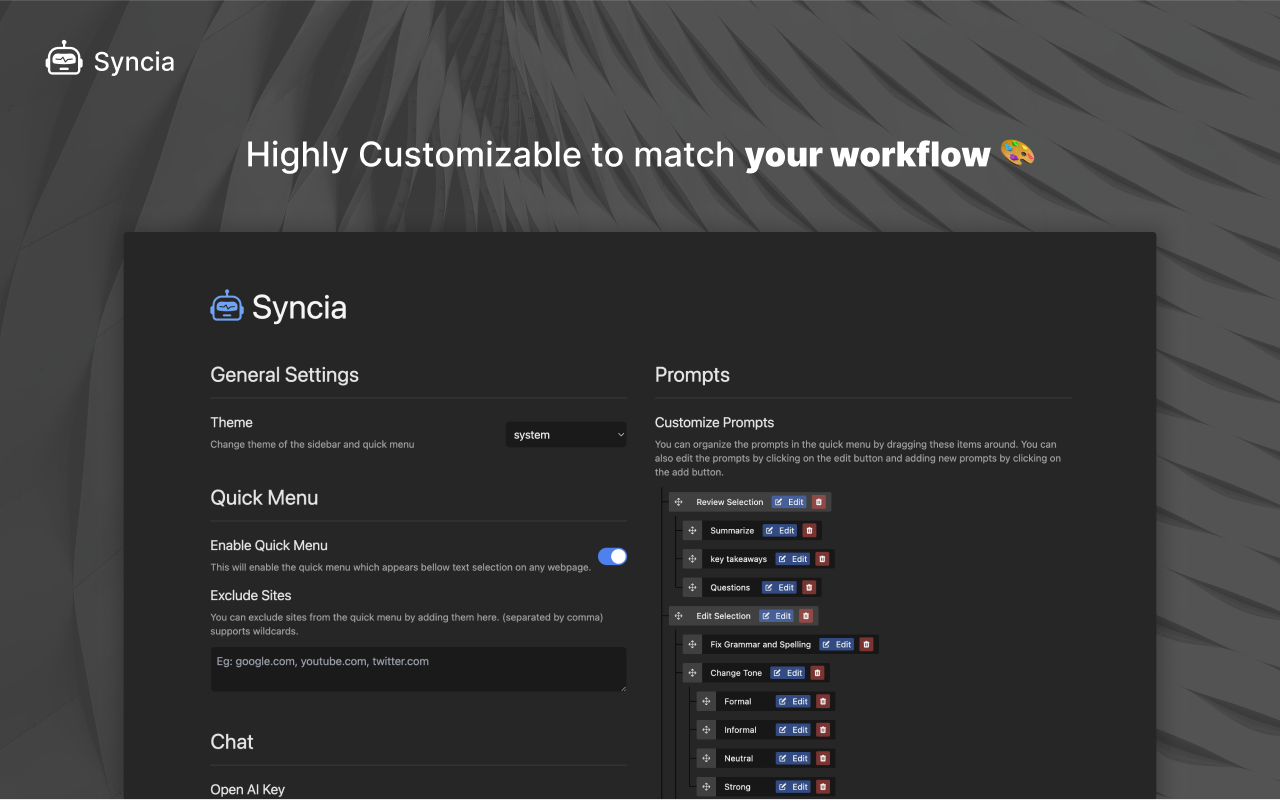Syncia - Power of ChatGPT on any website chrome谷歌浏览器插件_扩展第3张截图