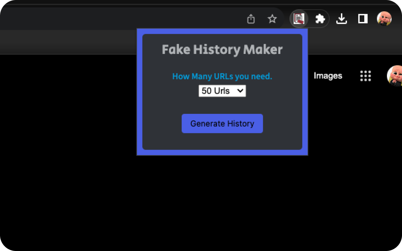 Fake History Maker chrome谷歌浏览器插件_扩展第2张截图