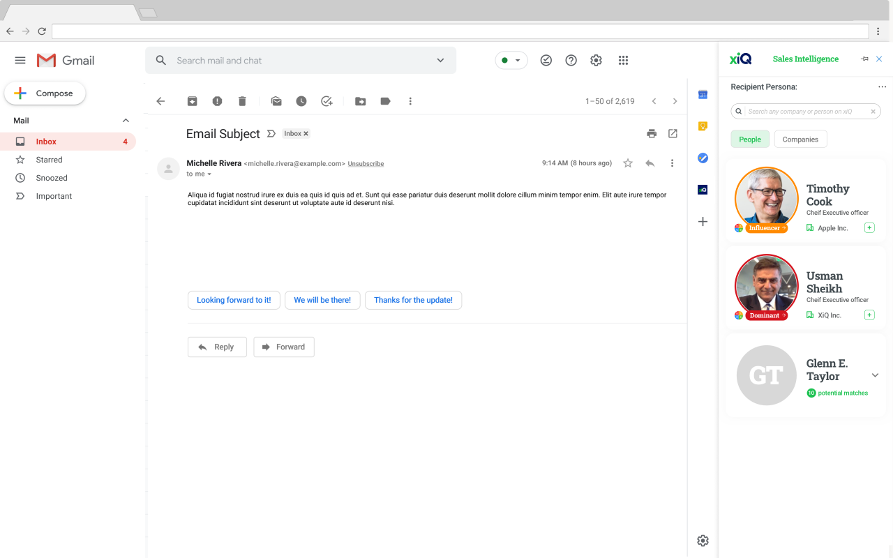 xiQ - Gmail Extension chrome谷歌浏览器插件_扩展第2张截图
