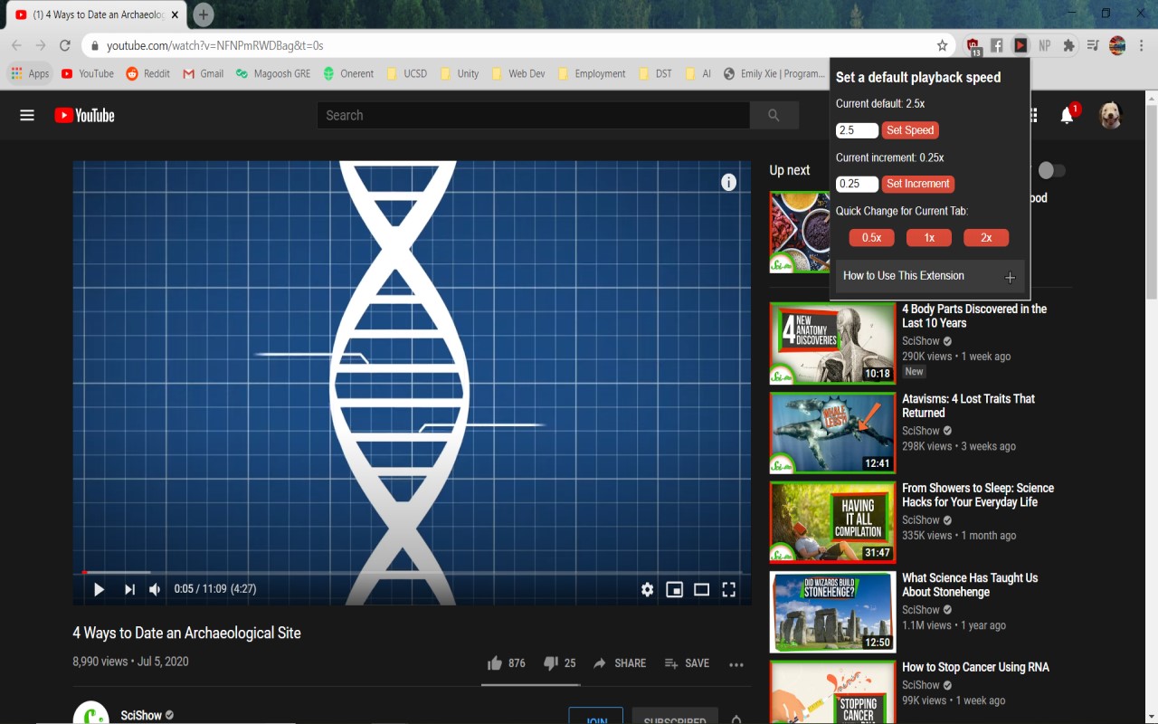 YouTube Default Playback Speed chrome谷歌浏览器插件_扩展第2张截图
