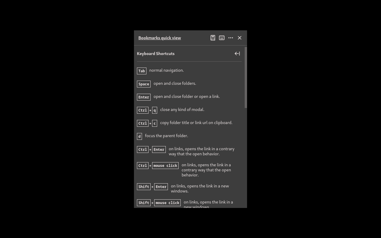 Bookmarks quick view chrome谷歌浏览器插件_扩展第1张截图