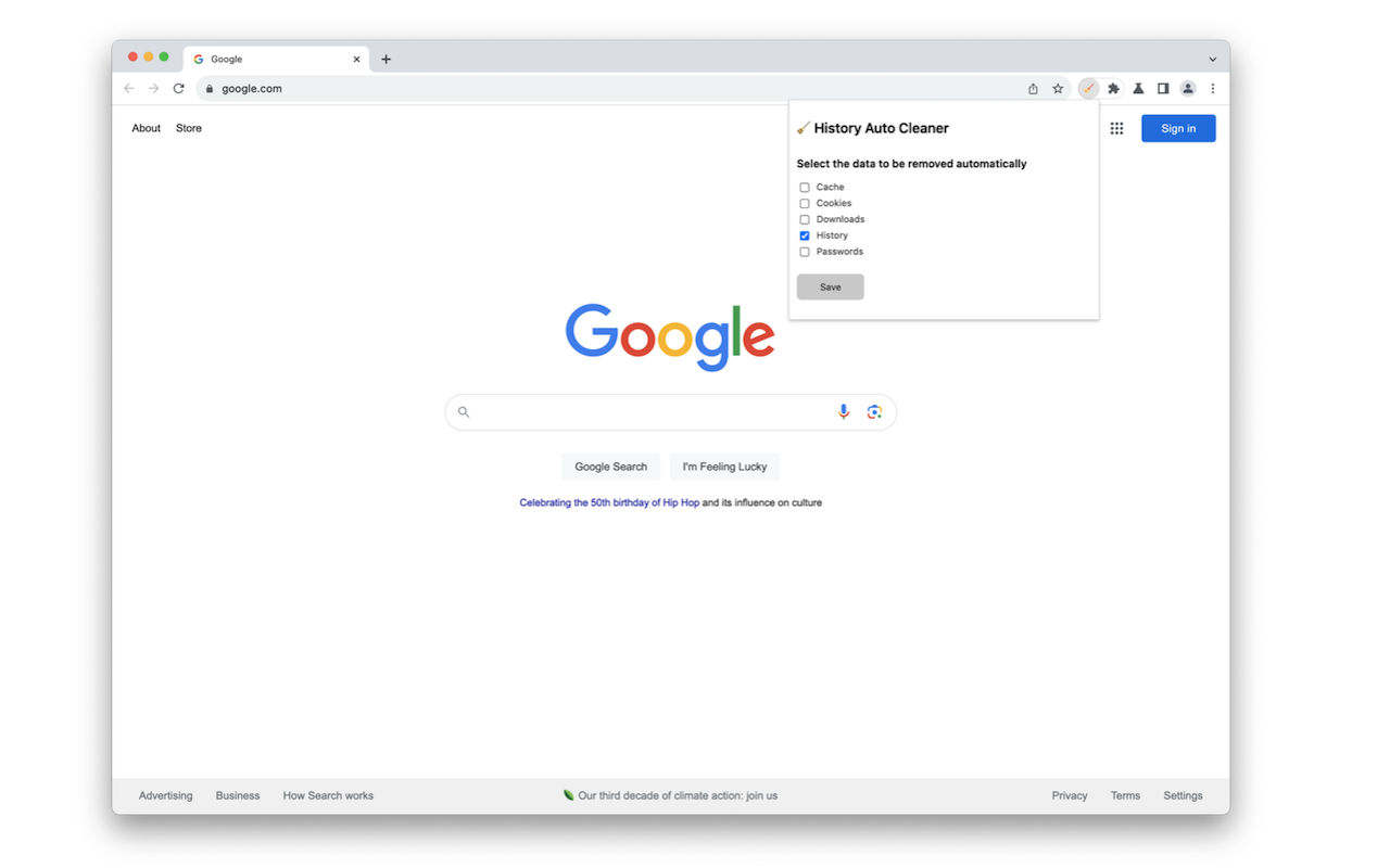 History Auto Cleaner chrome谷歌浏览器插件_扩展第1张截图