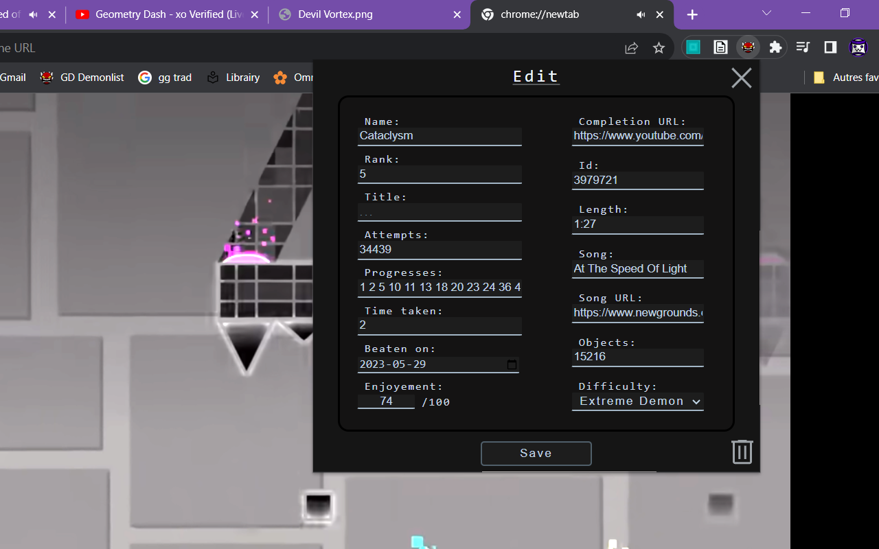 My DemonList chrome谷歌浏览器插件_扩展第5张截图
