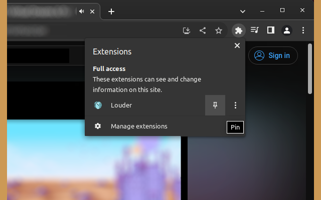 Louder chrome谷歌浏览器插件_扩展第2张截图