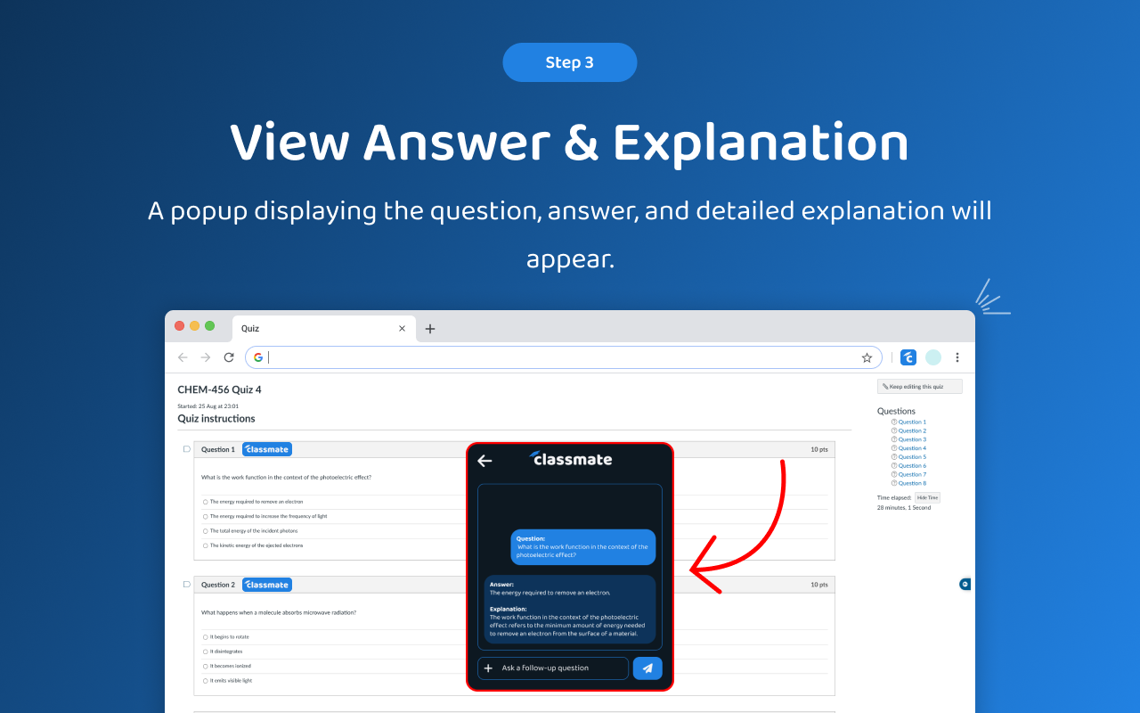 Classmate - AI Homework Help chrome谷歌浏览器插件_扩展第4张截图