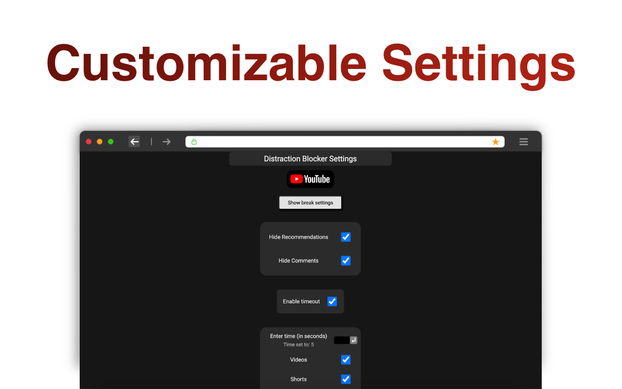 YouTube Detoxifier: Delay Shorts & Hide Recommendations chrome谷歌浏览器插件_扩展第1张截图