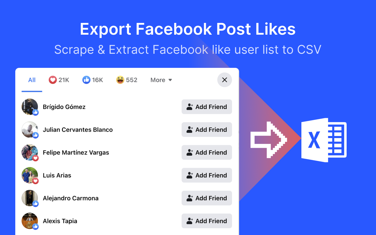 LikeExp - Scrape Likes chrome谷歌浏览器插件_扩展第1张截图