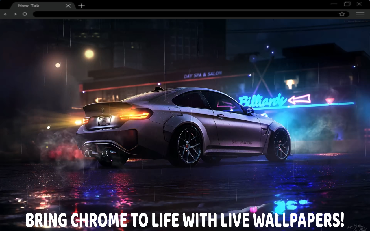 BMW M4 Parked Live Wallpaper chrome谷歌浏览器插件_扩展第1张截图