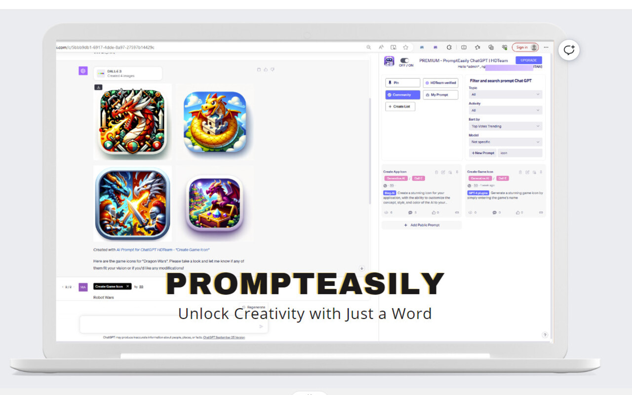 PromptEasily ChatGPT - HDTeam chrome谷歌浏览器插件_扩展第1张截图