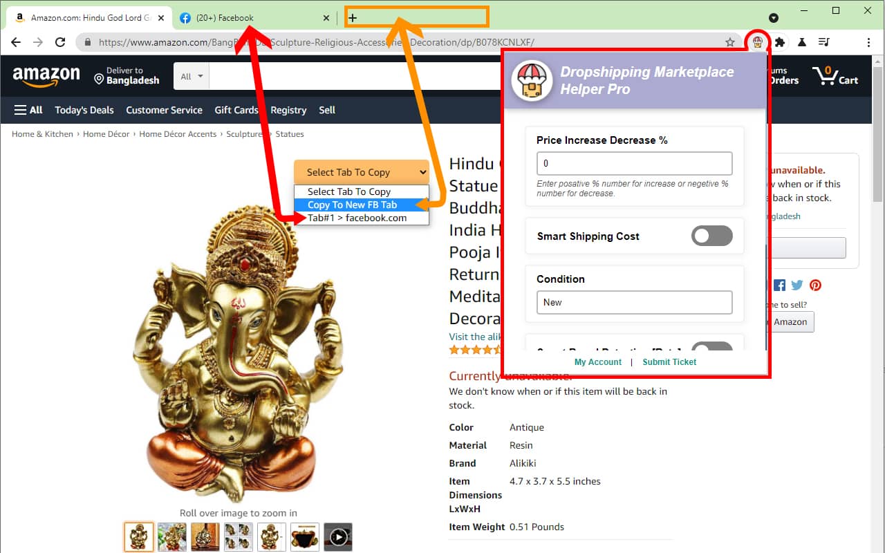 Dropshipping Marketplace Helper Pro chrome谷歌浏览器插件_扩展第2张截图