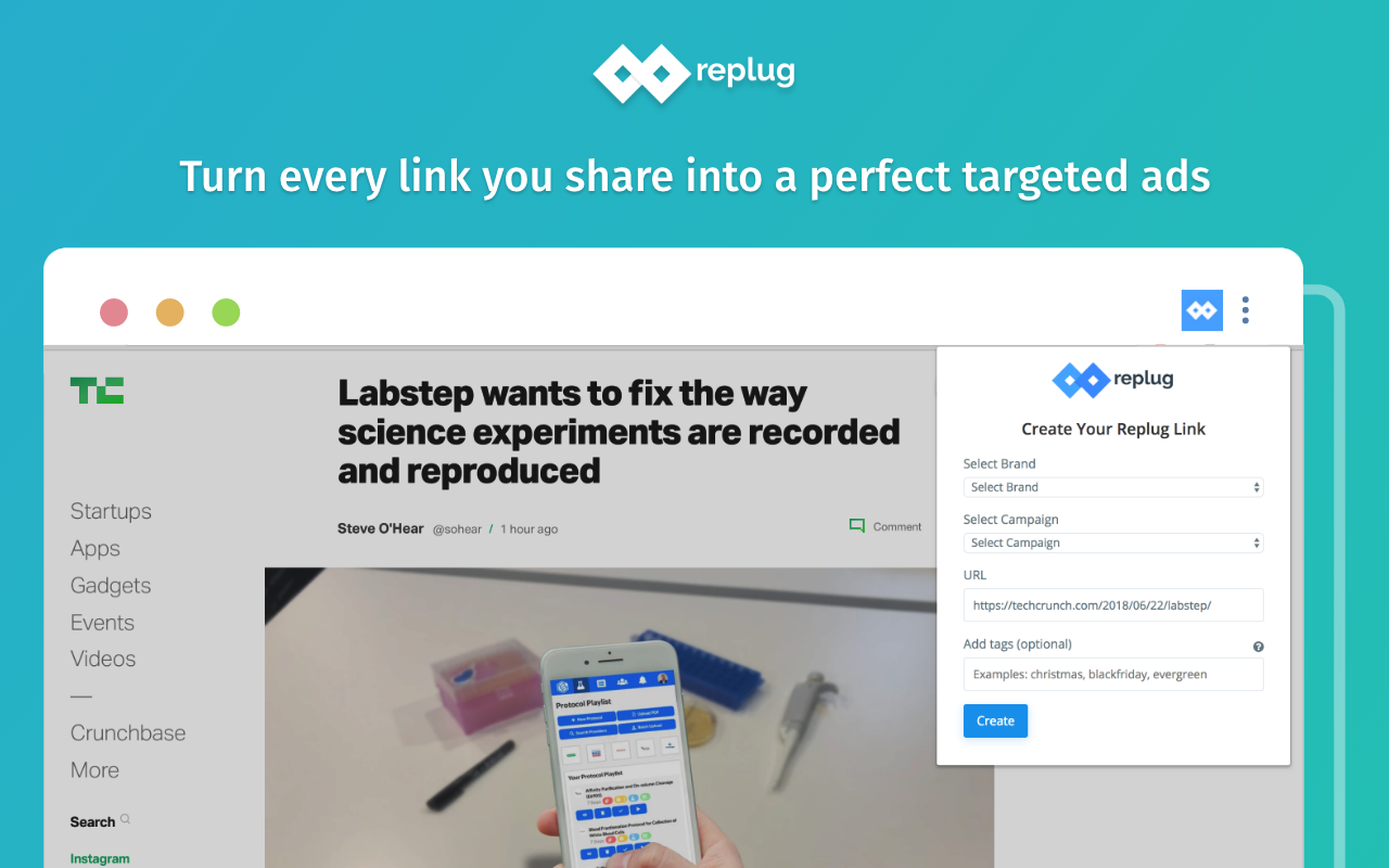 Replug | URL Shortener & Links Management chrome谷歌浏览器插件_扩展第1张截图