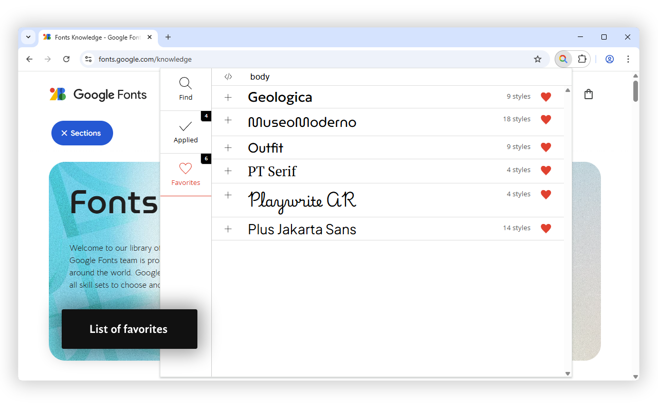 Previewer for Google Fonts chrome谷歌浏览器插件_扩展第1张截图