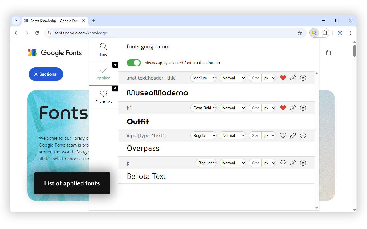 Previewer for Google Fonts chrome谷歌浏览器插件_扩展第2张截图