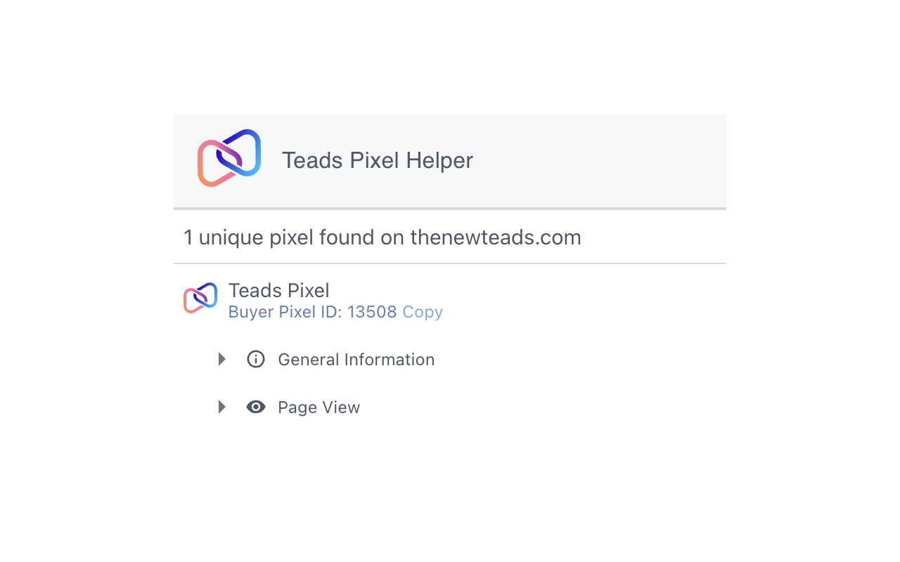 Teads Pixel Helper chrome谷歌浏览器插件_扩展第1张截图