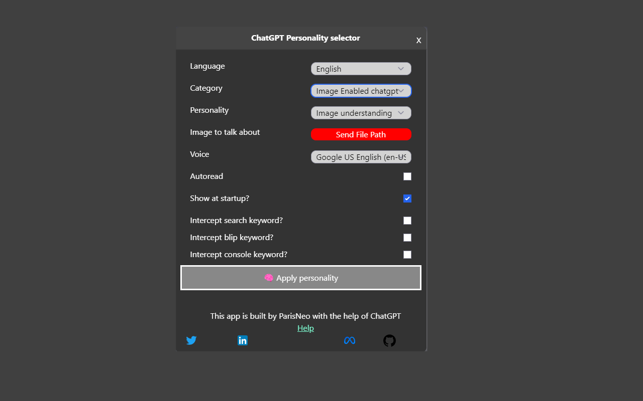 ChatGPT-Personality-Selector chrome谷歌浏览器插件_扩展第1张截图
