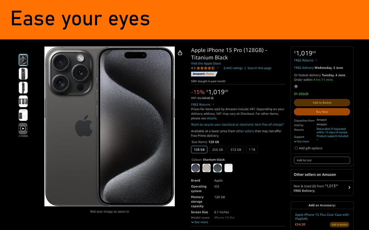 Amazon Dark Mode chrome谷歌浏览器插件_扩展第2张截图